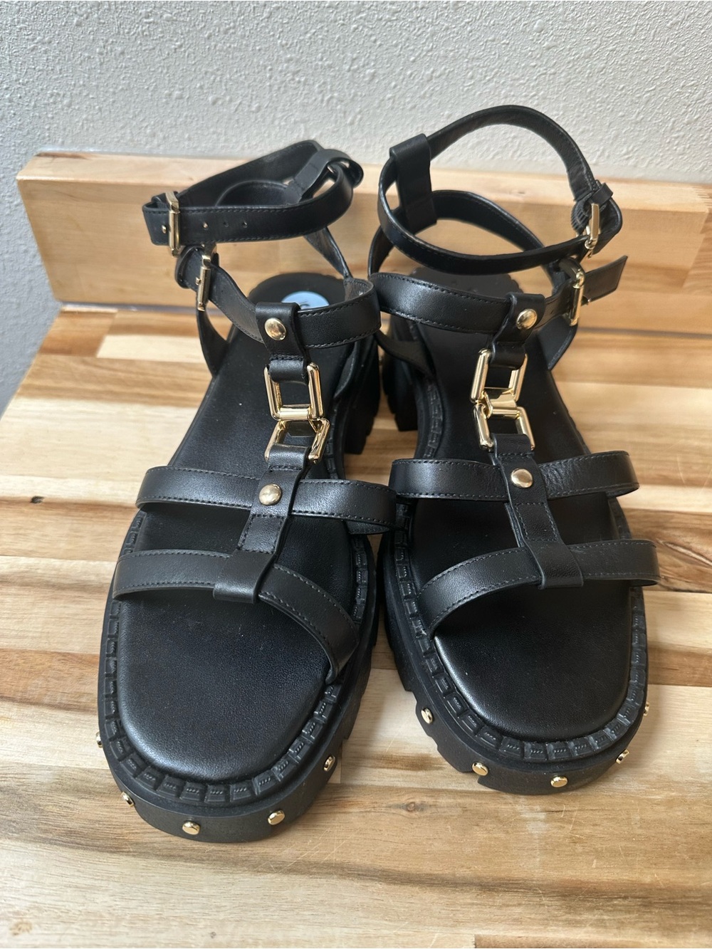 ASOS Forrest  Chunky-Strap Leather Sandals  new sz9 - Picture 5 of 13